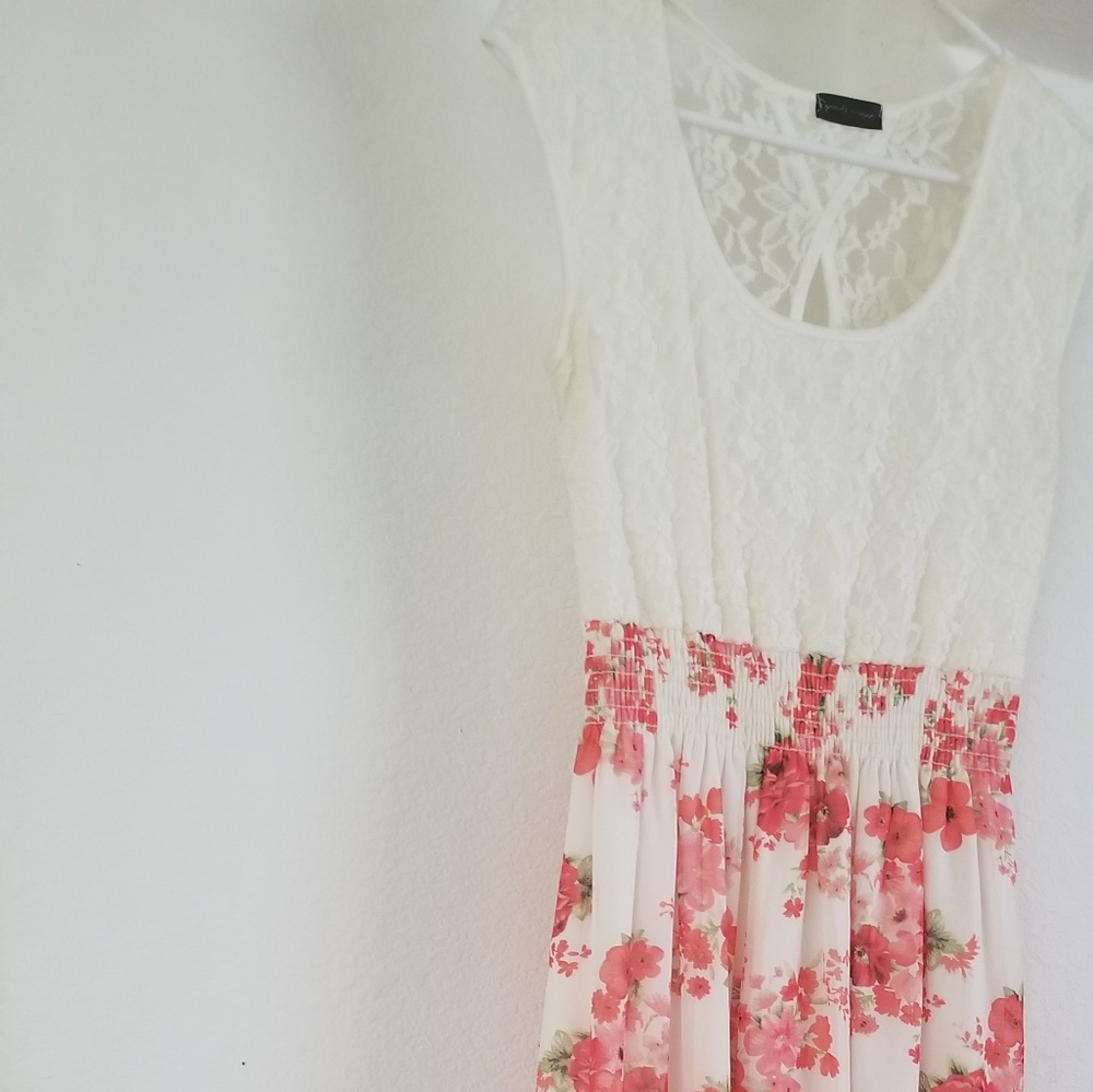 Ankle length flower dress